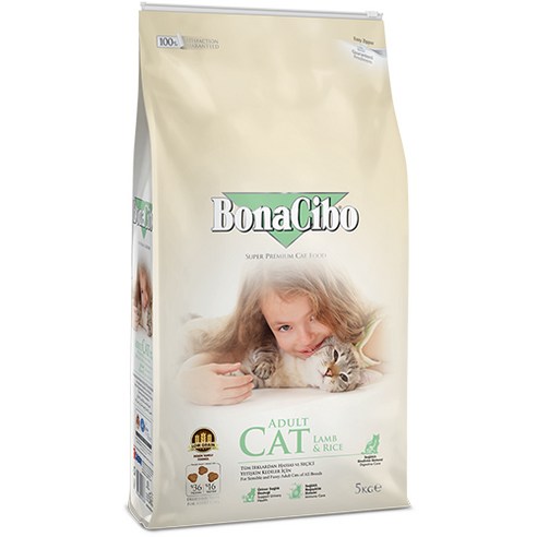 보나시보 어덜트 고양이 건식 사료, 1개, 5kg, 양+쌀