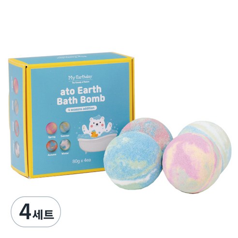 마이얼스데이 세라마이드 아토 얼스 배스밤 에디션 80g x 4종 세트, 4세트