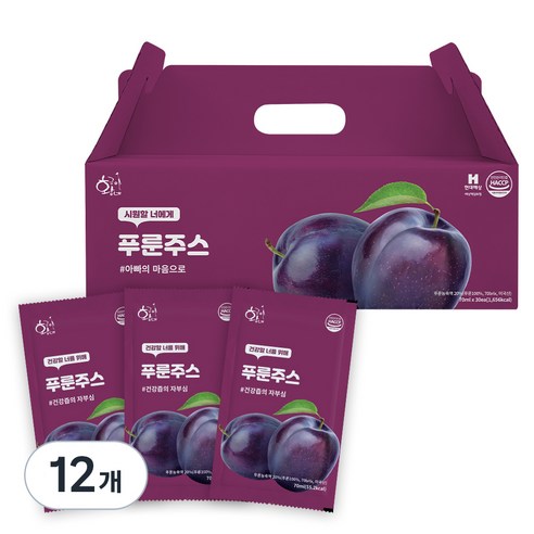 황금이네 푸룬주스 30포, 2.1L, 12개
