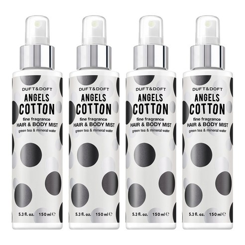 더프트앤도프트 파인 프라그란스 헤어 앤 바디미스트 엔젤스코튼, 4개, 150ml