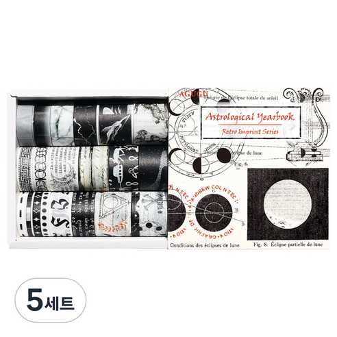 동아피엠에스 DIY 레트로 마스킹 데코테이프 20종 세트, 점성술, 5세트