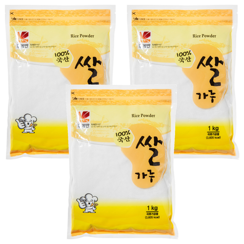 뚜레반 국내산 쌀가루, 1kg, 3개
