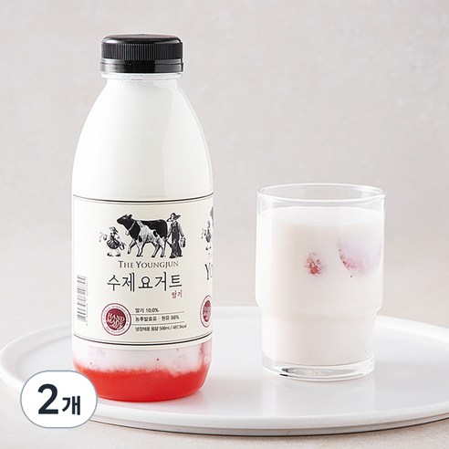 영준목장 수제 요거트 딸기, 500ml, 1개입, 2개