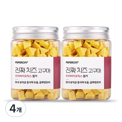 페페로니 애견용 져키, 치즈 + 고구마 혼합맛, 180g, 4개