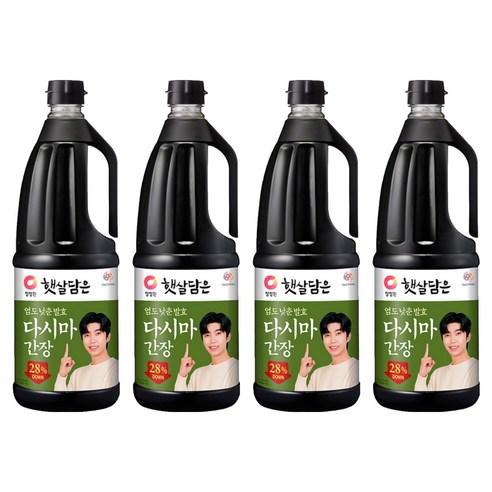 청정원 햇살담은 염도낮춘 발효다시마 간장, 4개, 1.7L