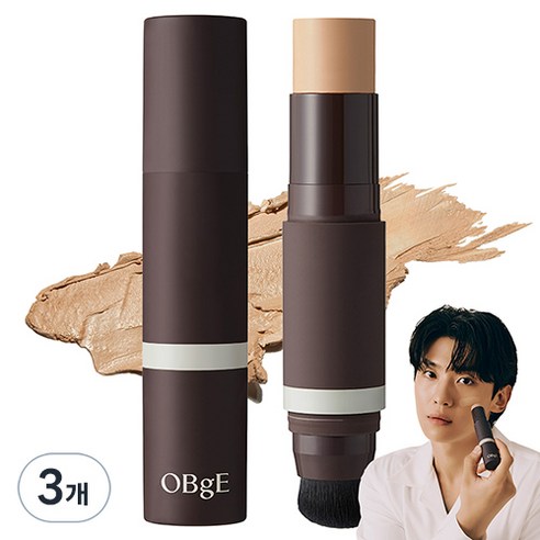 OBge 내추럴 커버 파운데이션 SPF50+ PA++++ 13g, 3 샌드, 3개
