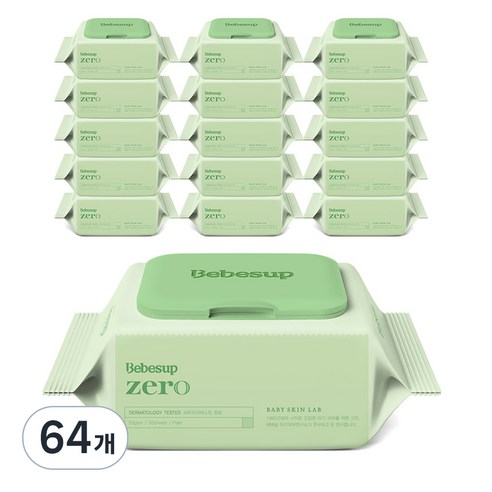 베베숲 제로 유아물티슈 리필형 55평량, 20g, 1개입, 32개