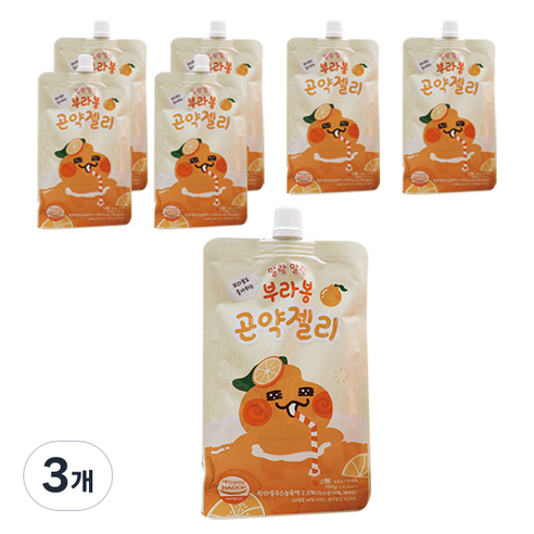 제주애퐁당 부라봉 곤약젤리 7p, 910g, 3개