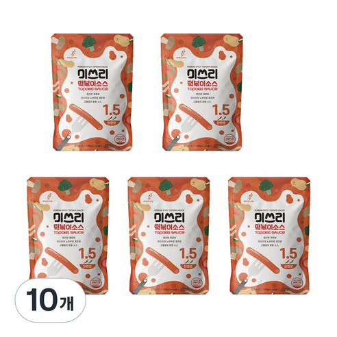 미쓰리 떡볶이 소스 1.5 단짠맛, 100g, 10개