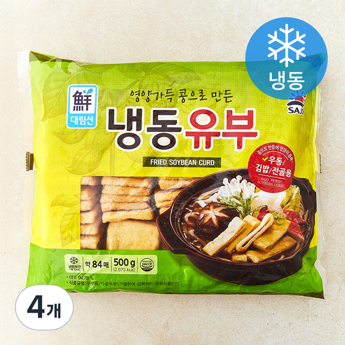 대림선 유부 (냉동), 500g, 4개