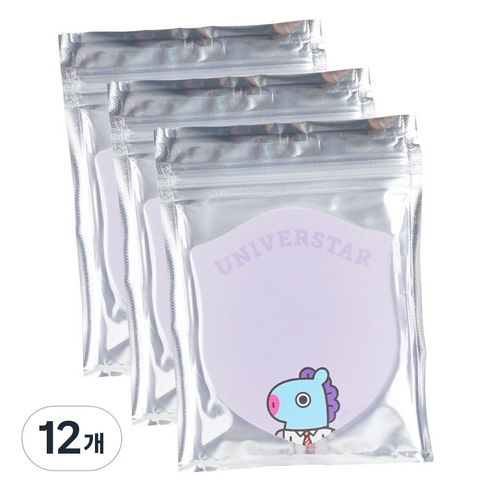 BT21 1단 점착 메모지, MANG, 40개입, 12개