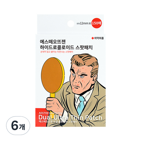 에스떼오뜨젠 하이드로콜로이드 스팟패치 12mm, 150개입, 6개