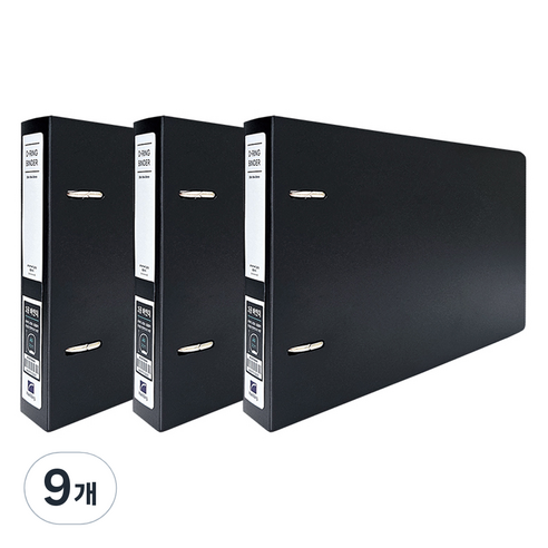 A5 2공 D링 바인더 BC9356, 흑색, 9개