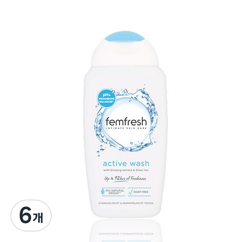 펨프레쉬 액티브 워시 여성청결제, 250ml, 6개