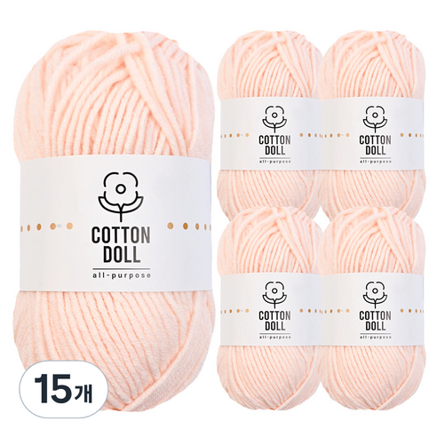 니뜨 코튼돌 뜨개실 50g, 15개, 9 소프트스킨