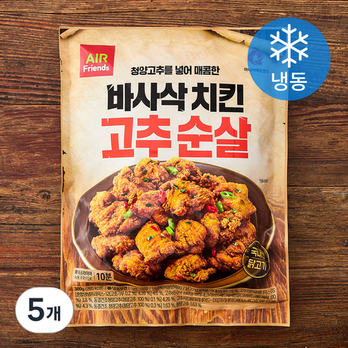 마니커에프앤지 바사삭치킨 고추순살 (냉동), 300g, 5개