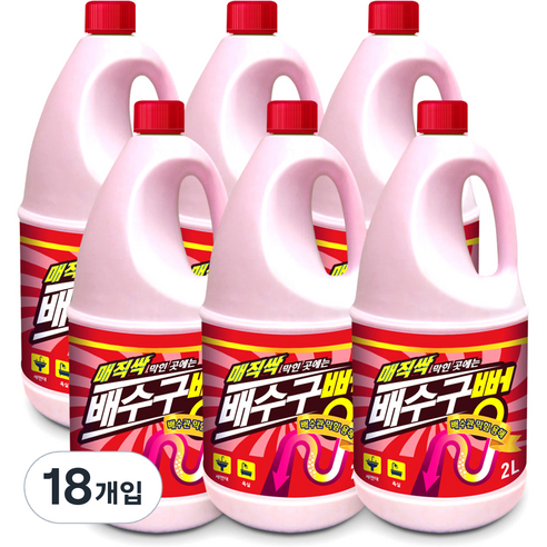 아토세이프 매직싹 배수구뻥, 2L, 18개
