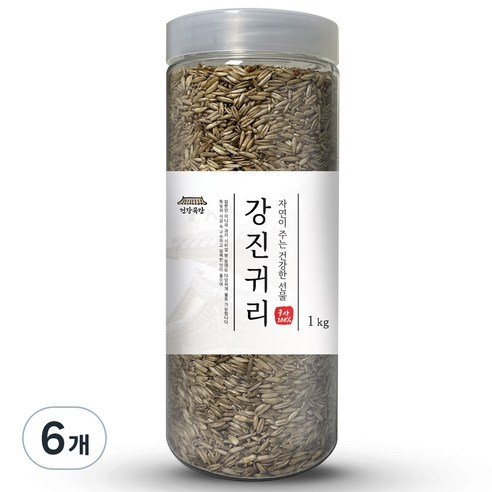 건강곡간 강진귀리 통, 1kg, 6개