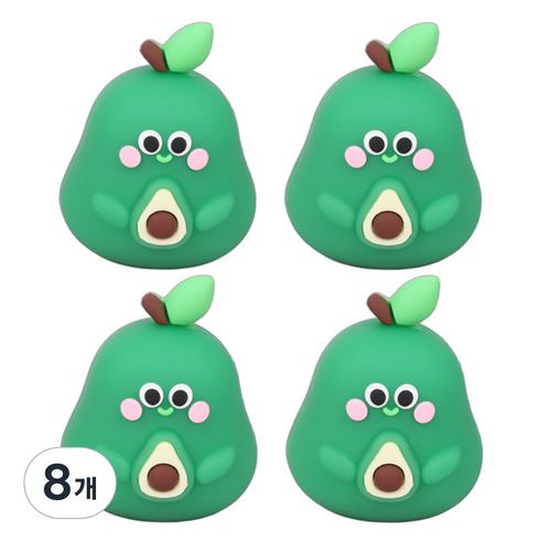 블랙트리 귀여운 과일 휴대용 연필깎이, 그린, 8개
