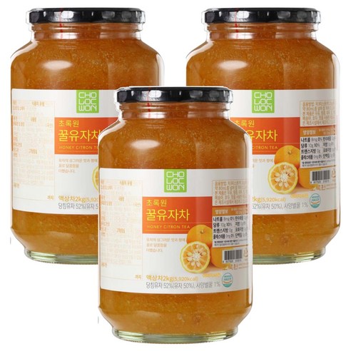 초록원_참꿀유자차, 2kg, 1개입, 3개