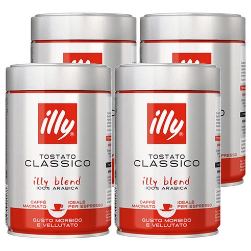 일리 클래식 로스트 그라운드 클라시코, 에스프레소, 250g, 4개