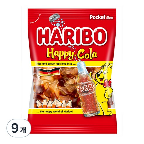 하리보 해피콜라향 젤리, 100g, 3개