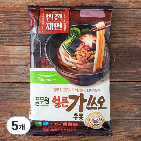 풀무원 얼큰 가쓰오 우동 2인분, 467.6g, 5개