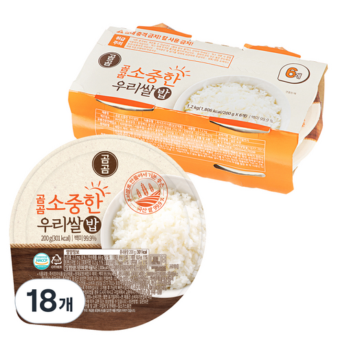 곰곰 소중한 우리쌀 밥, 200g, 18개