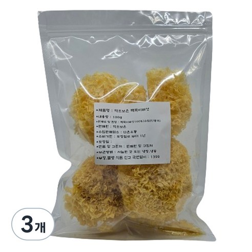 약초보은 건백목이버섯, 100g, 3개