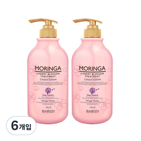 바론 모링가 체리블라썸 트리트먼트, 500g, 6개