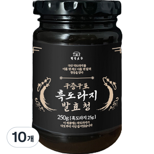 웰빙곳간 구증구포 흑도라지 발효청, 250g, 10개