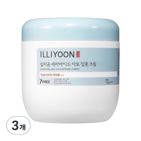 일리윤 세라마이드 아토 집중 크림 무향, 500ml, 3개