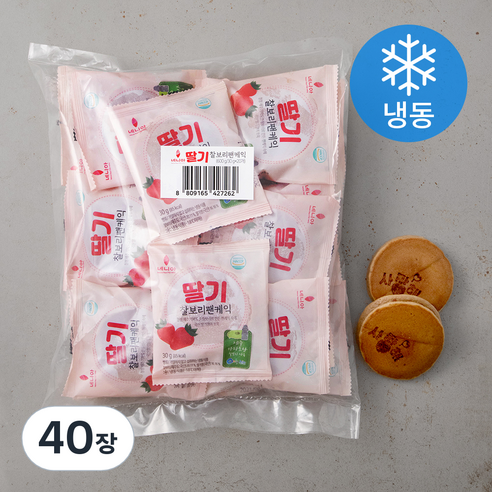 네니아 사랑해 딸기 찰보리 팬케익 (냉동), 30g, 20개입, 2개