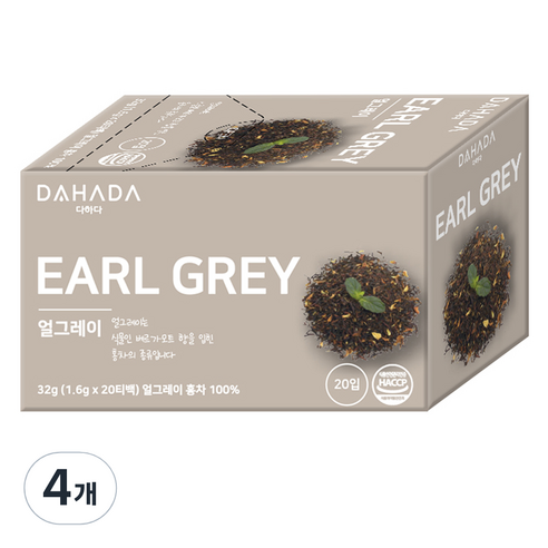 다하다 얼그레이, 1.6g, 20개입, 4개