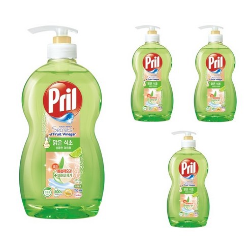 프릴 시크릿 오브 맑은 식초 라임, 750ml, 4개