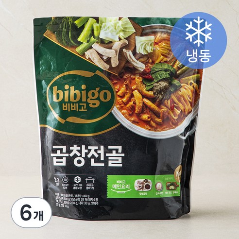 비비고 곱창전골 2~3인분 (냉동), 800g, 6개