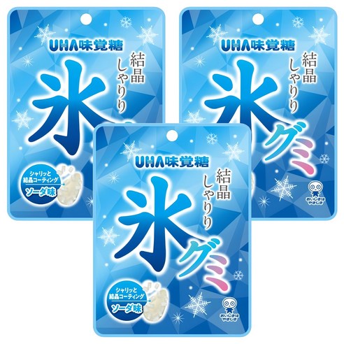 유하미카쿠토 얼음 모양 젤리 소다향, 40g, 3개