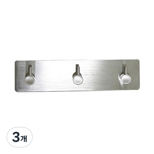 3m 접착식 사각스텐걸이 3구, 3개
