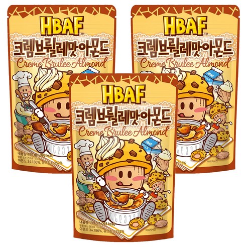 바프 크렘브륄레맛 아몬드, 190g, 3개