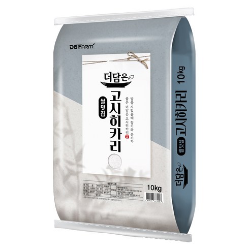 더담은 고시히카리 백미, 10kg(특등급), 1개