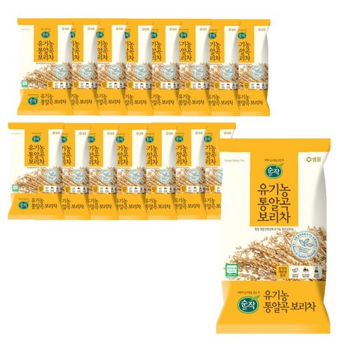 순작 유기농 통알곡 보리차, 500g, 1개입, 16개