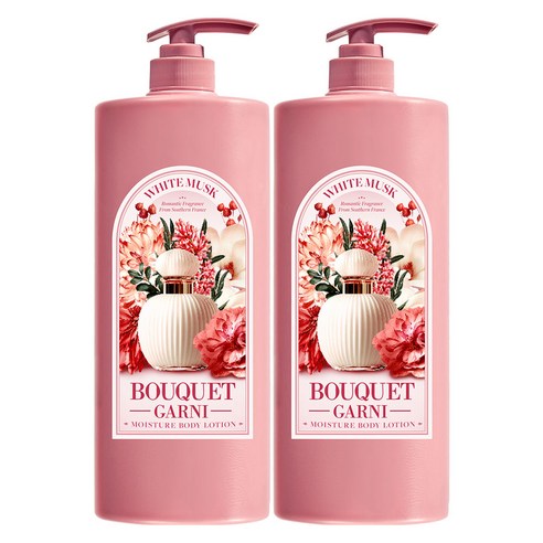 부케가르니 모이스처 바디로션 화이트머스크향, 1.5L, 2개