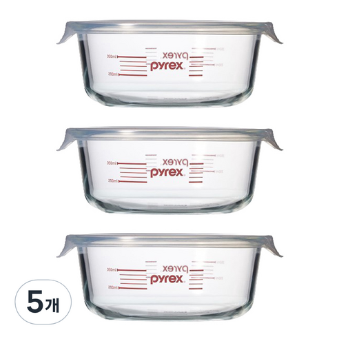 파이렉스 계량 저장용기 원형 620ml, 5개, 단품