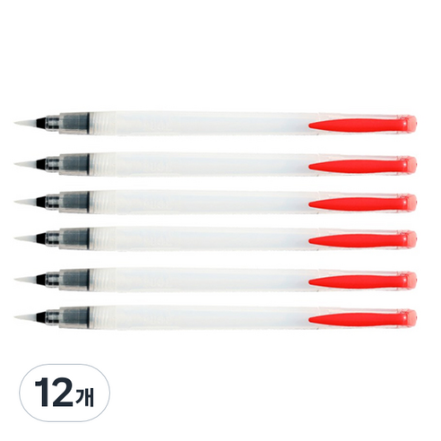 풀컬러스 간편한 워터브러쉬, 직경 5.0mm, 길이 15mm, 12개
