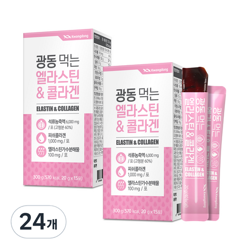 광동 먹는 엘라스틴 콜라겐 젤리 15p, 300g, 24개