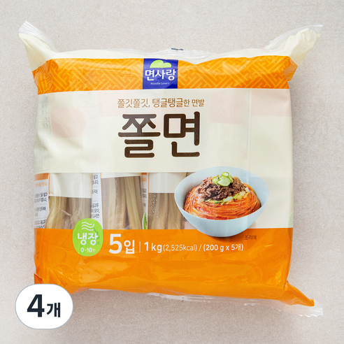 면사랑 냉장 쫄면 5입, 1kg, 4개