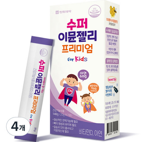 한화제약 수퍼 이뮨젤리 프리미엄 7p, 4개, 140g