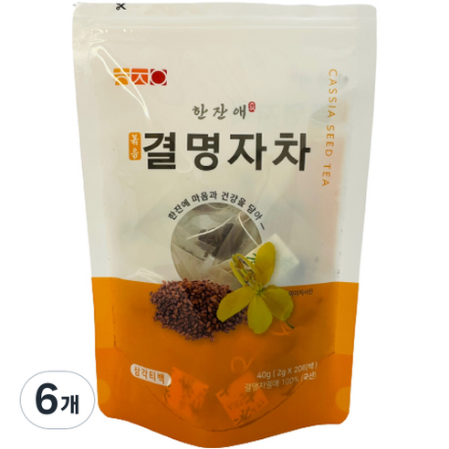 한잔애 볶음 결명자차, 2g, 6개, 20개입