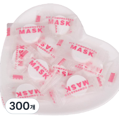 떼루와 면 압축 코인 마스크팩 시트지, 300개