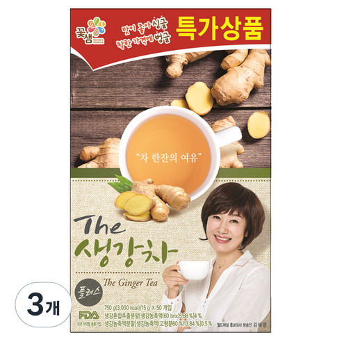 꽃샘 더 생강차 플러스, 꽃샘 The 생강차 플러스 50개입, 3개